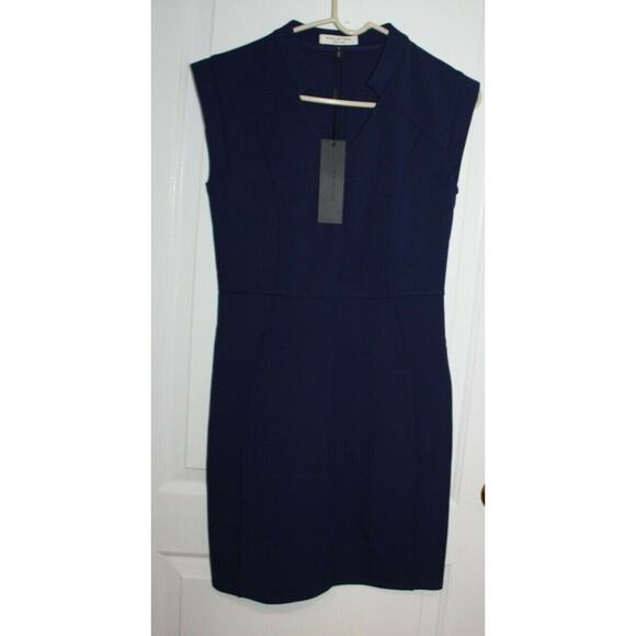 Halston Heritage Sleeveless Astral Blue Dress Size Women's 4 - Picture 1 of 8